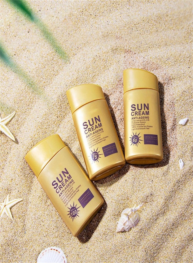 Cappuvini Anti Aging Sunscreen SPF 60 for Face and Body, Sun Screen Protector Walerproof, Non Greasy, Light and Smooth Feel Sunscreen Lotion Moisture Sun Cream, Beach Essentials for Women (SPF 60) - Image 5